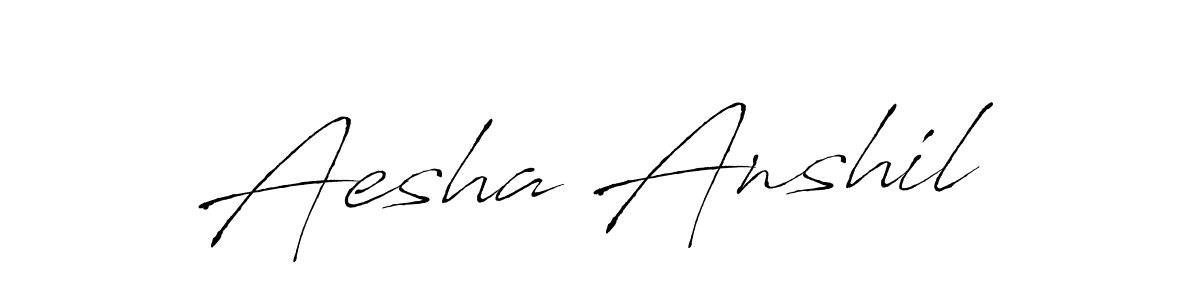 Also we have Aesha Anshil name is the best signature style. Create professional handwritten signature collection using Antro_Vectra autograph style. Aesha Anshil signature style 6 images and pictures png