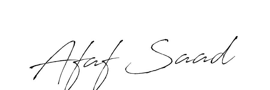 Make a beautiful signature design for name Afaf Saad. With this signature (Antro_Vectra) style, you can create a handwritten signature for free. Afaf Saad signature style 6 images and pictures png