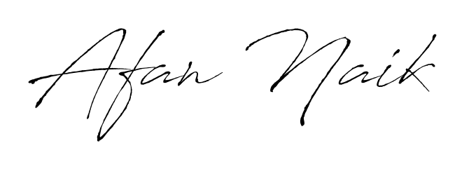 A stylish, flowing autograph style designed for name Afan Naik using Antro_Vectra typography. Perfect for digital creative projects. Afan Naik signature style 6 images and pictures png