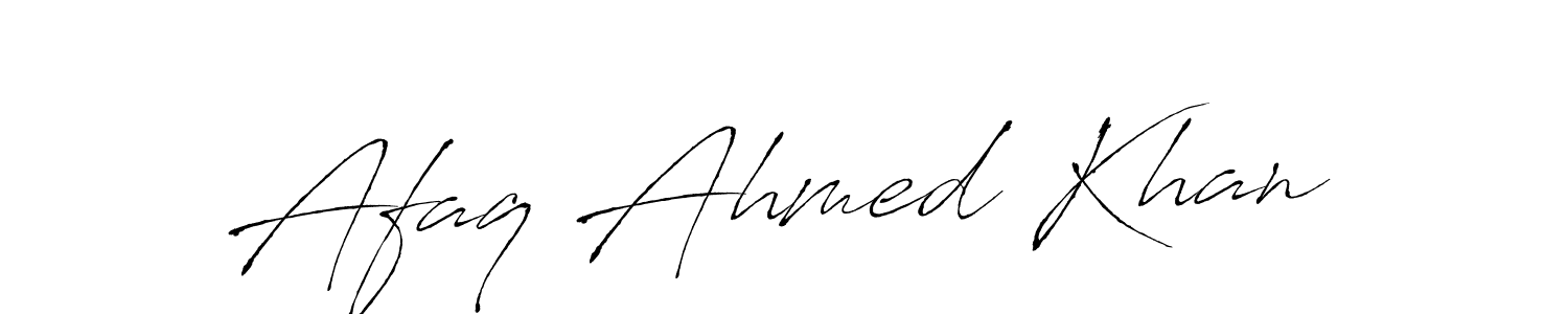 The best way (Antro_Vectra) to make a short signature is to pick only two or three words in your name. The name Afaq Ahmed Khan include a total of six letters. For converting this name. Afaq Ahmed Khan signature style 6 images and pictures png