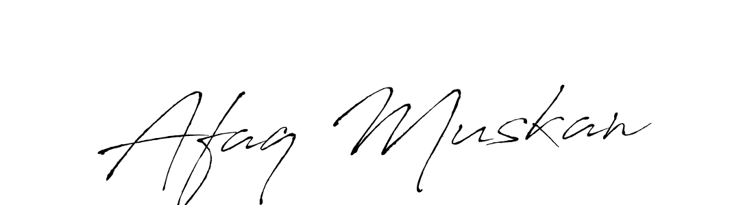 Antro_Vectra is a professional signature style that is perfect for those who want to add a touch of class to their signature. It is also a great choice for those who want to make their signature more unique. Get Afaq Muskan name to fancy signature for free. Afaq Muskan signature style 6 images and pictures png
