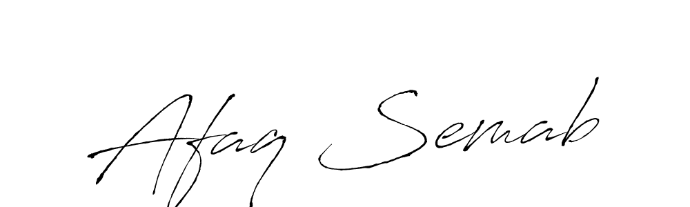 How to make Afaq Semab name signature. Use Antro_Vectra style for creating short signs online. This is the latest handwritten sign. Afaq Semab signature style 6 images and pictures png