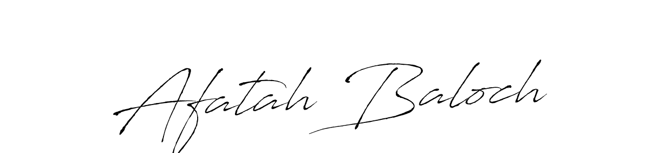 Make a beautiful signature design for name Afatah Baloch. With this signature (Antro_Vectra) style, you can create a handwritten signature for free. Afatah Baloch signature style 6 images and pictures png