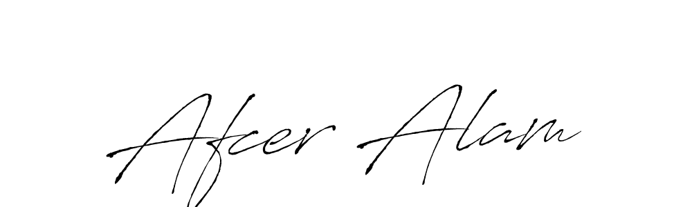 Make a beautiful signature design for name Afcer Alam. With this signature (Antro_Vectra) style, you can create a handwritten signature for free. Afcer Alam signature style 6 images and pictures png