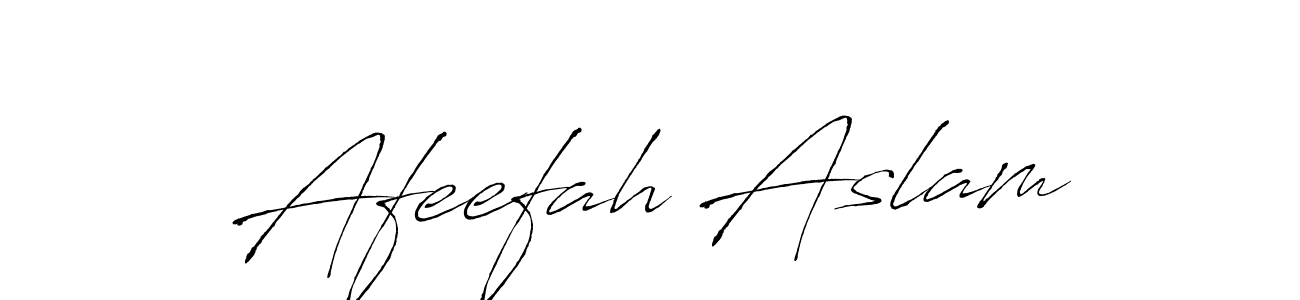 How to make Afeefah Aslam signature? Antro_Vectra is a professional autograph style. Create handwritten signature for Afeefah Aslam name. Afeefah Aslam signature style 6 images and pictures png