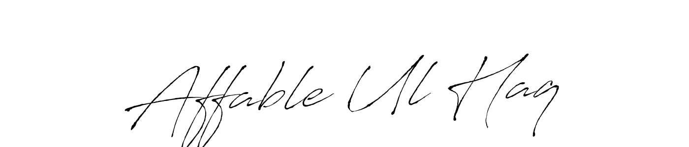 Once you've used our free online signature maker to create your best signature Antro_Vectra style, it's time to enjoy all of the benefits that Affable Ul Haq name signing documents. Affable Ul Haq signature style 6 images and pictures png