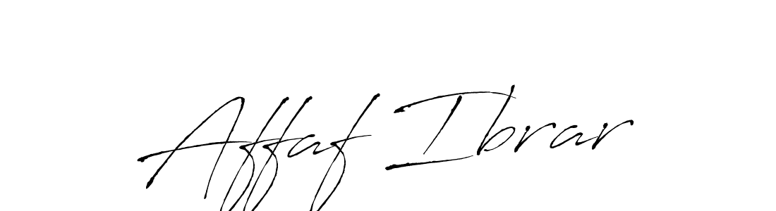 Make a beautiful signature design for name Affaf Ibrar. With this signature (Antro_Vectra) style, you can create a handwritten signature for free. Affaf Ibrar signature style 6 images and pictures png