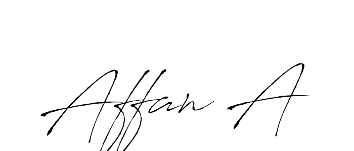 Use a signature maker to create a handwritten signature online. With this signature software, you can design (Antro_Vectra) your own signature for name Affan A. Affan A signature style 6 images and pictures png