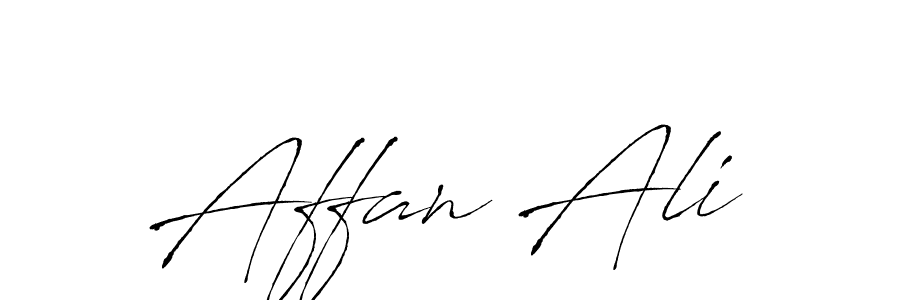 Design your own signature with our free online signature maker. With this signature software, you can create a handwritten (Antro_Vectra) signature for name Affan Ali. Affan Ali signature style 6 images and pictures png