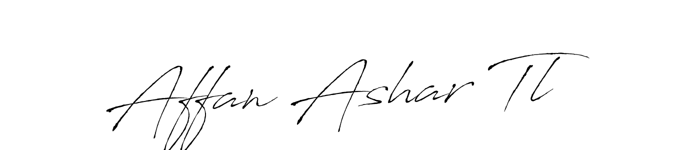 Create a beautiful signature design for name Affan Ashar Tl. With this signature (Antro_Vectra) fonts, you can make a handwritten signature for free. Affan Ashar Tl signature style 6 images and pictures png