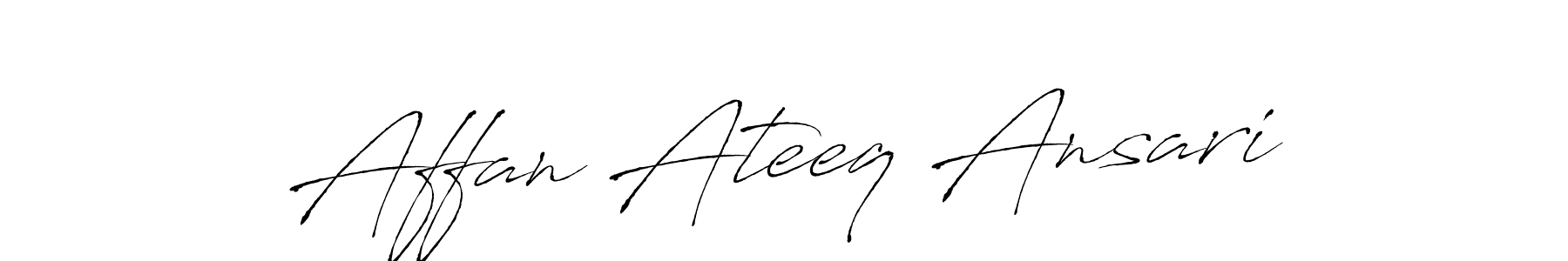 Create a beautiful signature design for name Affan Ateeq Ansari. With this signature (Antro_Vectra) fonts, you can make a handwritten signature for free. Affan Ateeq Ansari signature style 6 images and pictures png