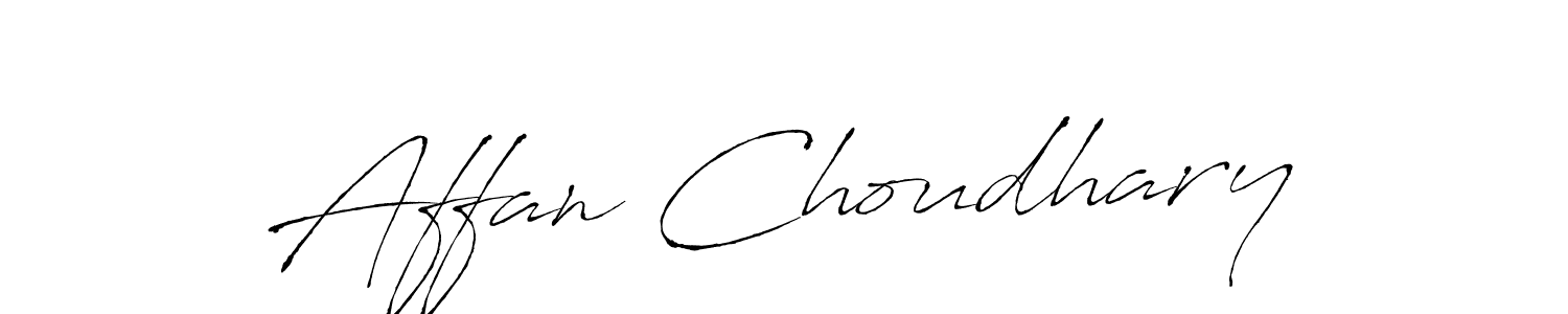 How to make Affan Choudhary signature? Antro_Vectra is a professional autograph style. Create handwritten signature for Affan Choudhary name. Affan Choudhary signature style 6 images and pictures png