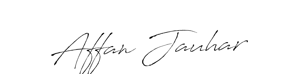 Create a beautiful signature design for name Affan Jauhar. With this signature (Antro_Vectra) fonts, you can make a handwritten signature for free. Affan Jauhar signature style 6 images and pictures png