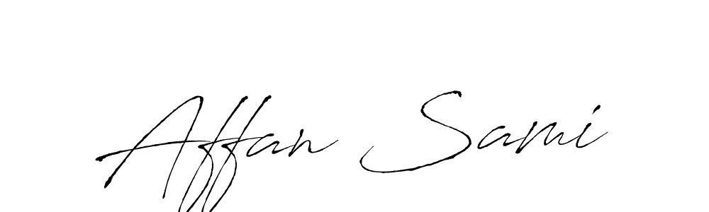 Make a short Affan Sami signature style. Manage your documents anywhere anytime using Antro_Vectra. Create and add eSignatures, submit forms, share and send files easily. Affan Sami signature style 6 images and pictures png