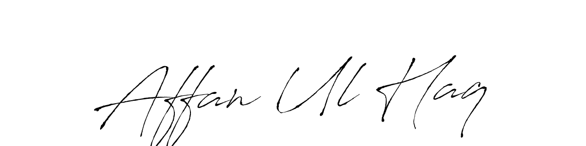 Create a beautiful signature design for name Affan Ul Haq. With this signature (Antro_Vectra) fonts, you can make a handwritten signature for free. Affan Ul Haq signature style 6 images and pictures png