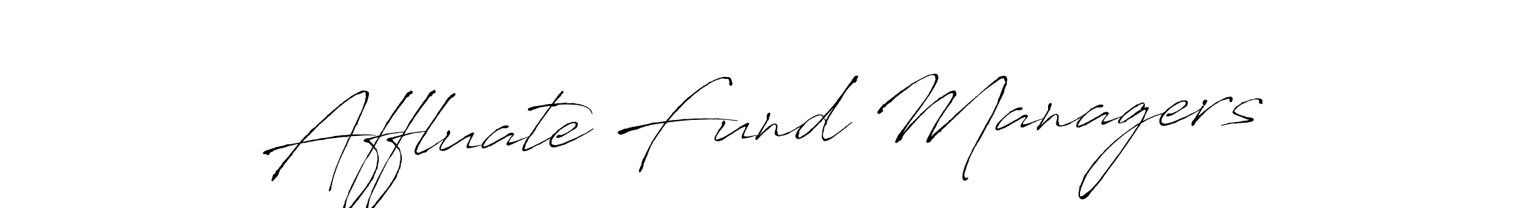Make a beautiful signature design for name Affluate Fund Managers. With this signature (Antro_Vectra) style, you can create a handwritten signature for free. Affluate Fund Managers signature style 6 images and pictures png