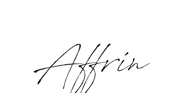 Design your own signature with our free online signature maker. With this signature software, you can create a handwritten (Antro_Vectra) signature for name Affrin. Affrin signature style 6 images and pictures png