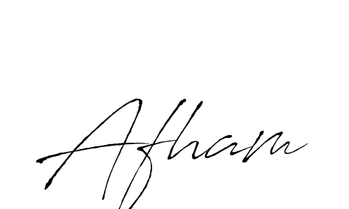 How to make Afham signature? Antro_Vectra is a professional autograph style. Create handwritten signature for Afham name. Afham signature style 6 images and pictures png
