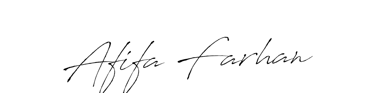 Afifa Farhan stylish signature style. Best Handwritten Sign (Antro_Vectra) for my name. Handwritten Signature Collection Ideas for my name Afifa Farhan. Afifa Farhan signature style 6 images and pictures png