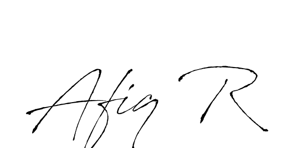 Design your own signature with our free online signature maker. With this signature software, you can create a handwritten (Antro_Vectra) signature for name Afiq R. Afiq R signature style 6 images and pictures png