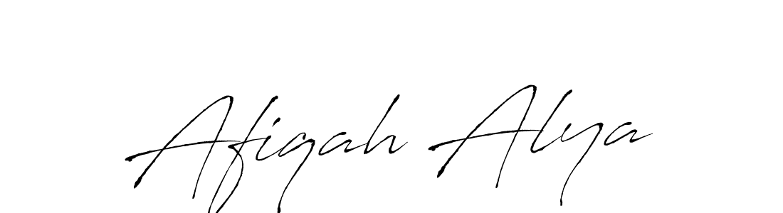 How to make Afiqah Alya signature? Antro_Vectra is a professional autograph style. Create handwritten signature for Afiqah Alya name. Afiqah Alya signature style 6 images and pictures png