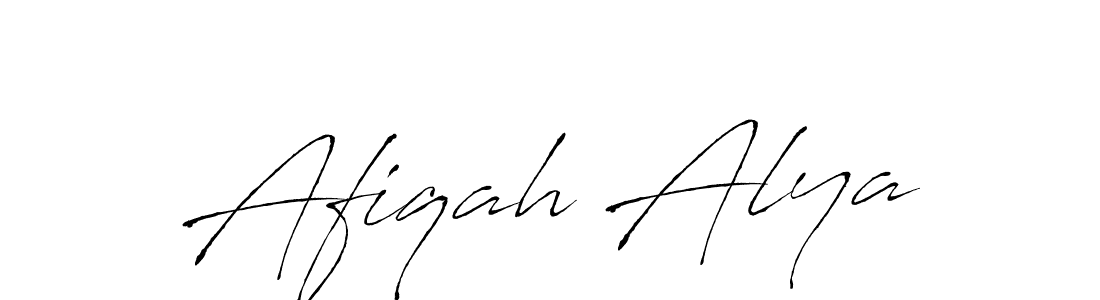 How to make Afiqah Alya signature? Antro_Vectra is a professional autograph style. Create handwritten signature for Afiqah Alya name. Afiqah Alya signature style 6 images and pictures png