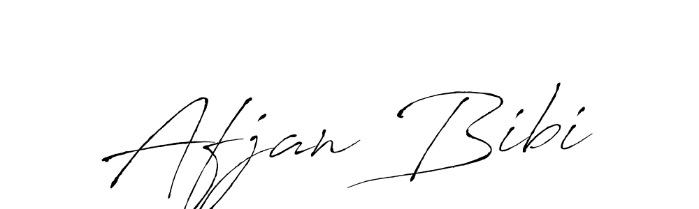 How to make Afjan Bibi name signature. Use Antro_Vectra style for creating short signs online. This is the latest handwritten sign. Afjan Bibi signature style 6 images and pictures png