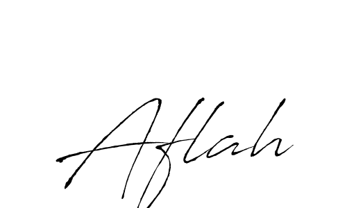Design your own signature with our free online signature maker. With this signature software, you can create a handwritten (Antro_Vectra) signature for name Aflah. Aflah signature style 6 images and pictures png