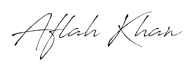 Enhance your business communications with Aflah Khan signature in Antro_Vectra lettering. Clean, modern, and universally compatible. Aflah Khan signature style 6 images and pictures png