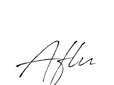 Make a beautiful signature design for name Aflu. With this signature (Antro_Vectra) style, you can create a handwritten signature for free. Aflu signature style 6 images and pictures png