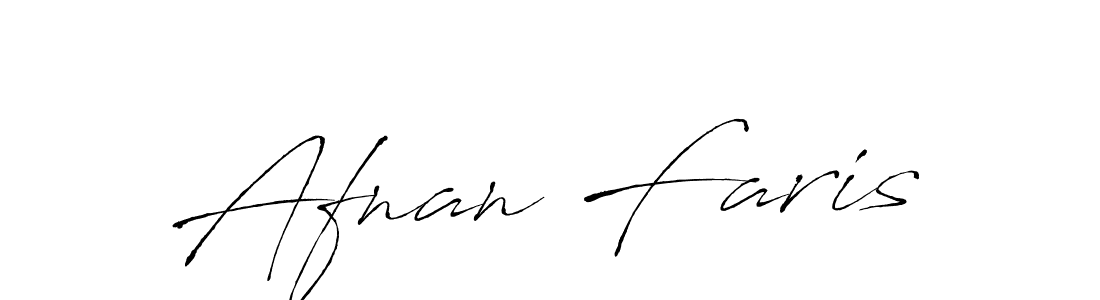 Make a beautiful signature design for name Afnan Faris. With this signature (Antro_Vectra) style, you can create a handwritten signature for free. Afnan Faris signature style 6 images and pictures png