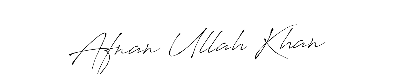 How to make Afnan Ullah Khan name signature. Use Antro_Vectra style for creating short signs online. This is the latest handwritten sign. Afnan Ullah Khan signature style 6 images and pictures png