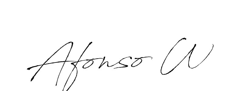 Also You can easily find your signature by using the search form. We will create Afonso W name handwritten signature images for you free of cost using Antro_Vectra sign style. Afonso W signature style 6 images and pictures png