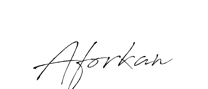 How to make Aforkan name signature. Use Antro_Vectra style for creating short signs online. This is the latest handwritten sign. Aforkan signature style 6 images and pictures png