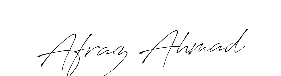 Make a beautiful signature design for name Afraz Ahmad. With this signature (Antro_Vectra) style, you can create a handwritten signature for free. Afraz Ahmad signature style 6 images and pictures png