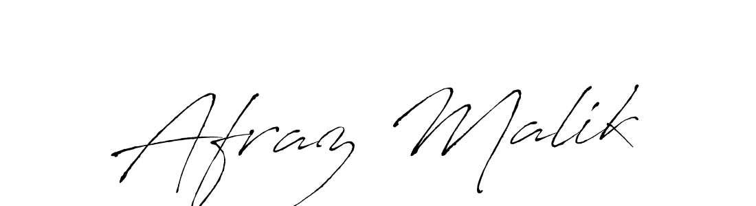 Design your own signature with our free online signature maker. With this signature software, you can create a handwritten (Antro_Vectra) signature for name Afraz Malik. Afraz Malik signature style 6 images and pictures png