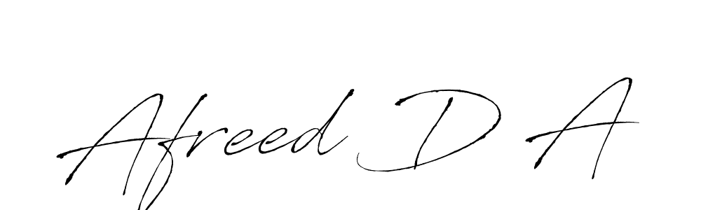 Afreed D A stylish signature style. Best Handwritten Sign (Antro_Vectra) for my name. Handwritten Signature Collection Ideas for my name Afreed D A. Afreed D A signature style 6 images and pictures png
