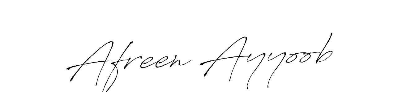 How to make Afreen Ayyoob signature? Antro_Vectra is a professional autograph style. Create handwritten signature for Afreen Ayyoob name. Afreen Ayyoob signature style 6 images and pictures png