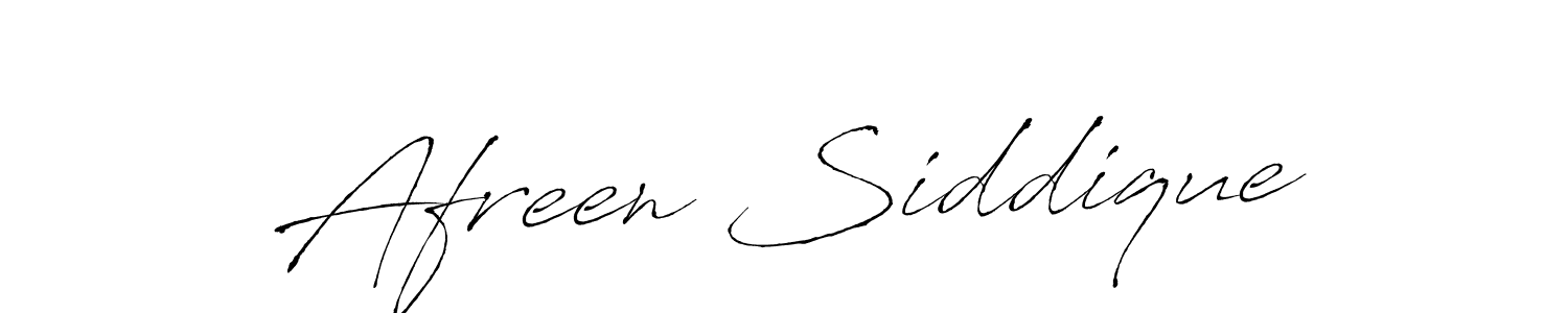 Make a beautiful signature design for name Afreen Siddique. With this signature (Antro_Vectra) style, you can create a handwritten signature for free. Afreen Siddique signature style 6 images and pictures png