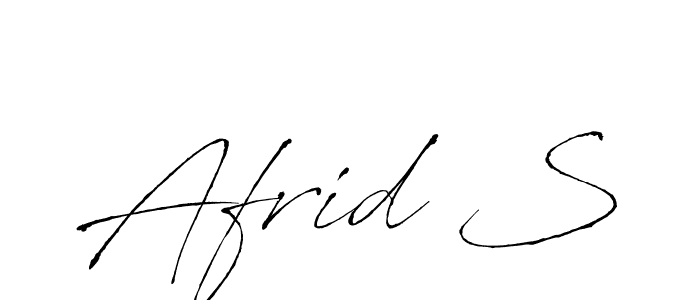 Design your own signature with our free online signature maker. With this signature software, you can create a handwritten (Antro_Vectra) signature for name Afrid S. Afrid S signature style 6 images and pictures png