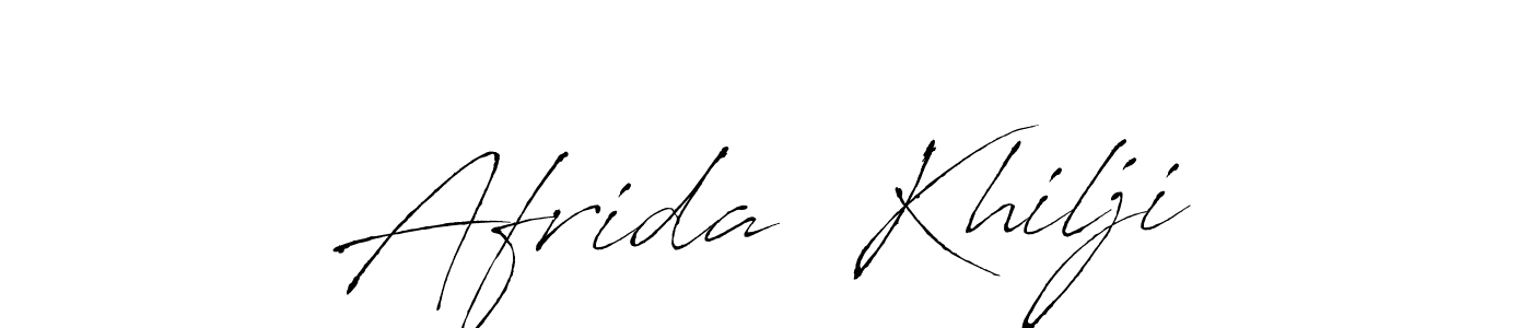 You can use this online signature creator to create a handwritten signature for the name Afrida  Khilji. This is the best online autograph maker. Afrida  Khilji signature style 6 images and pictures png