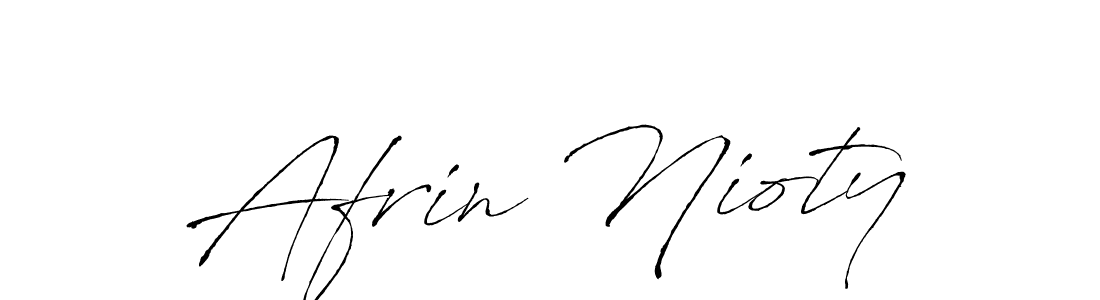 How to make Afrin Nioty name signature. Use Antro_Vectra style for creating short signs online. This is the latest handwritten sign. Afrin Nioty signature style 6 images and pictures png