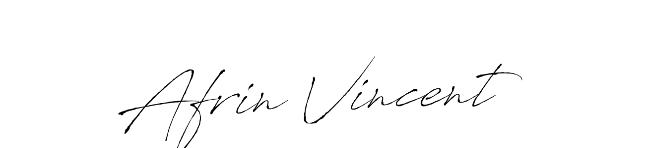 The best way (Antro_Vectra) to make a short signature is to pick only two or three words in your name. The name Afrin Vincent include a total of six letters. For converting this name. Afrin Vincent signature style 6 images and pictures png