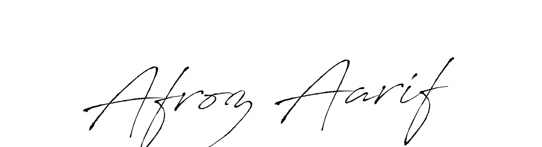 Afroz Aarif stylish signature style. Best Handwritten Sign (Antro_Vectra) for my name. Handwritten Signature Collection Ideas for my name Afroz Aarif. Afroz Aarif signature style 6 images and pictures png