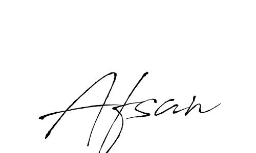 Use a signature maker to create a handwritten signature online. With this signature software, you can design (Antro_Vectra) your own signature for name Afsan. Afsan signature style 6 images and pictures png