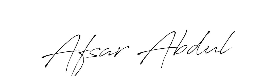 How to make Afsar Abdul name signature. Use Antro_Vectra style for creating short signs online. This is the latest handwritten sign. Afsar Abdul signature style 6 images and pictures png