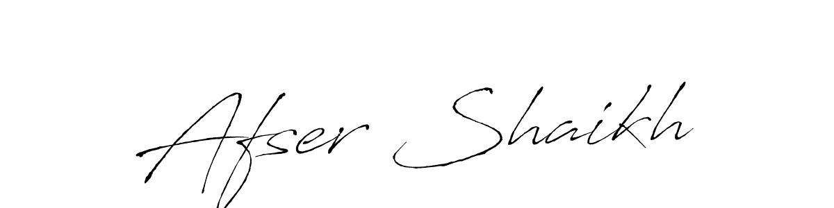 Make a beautiful signature design for name Afser Shaikh. With this signature (Antro_Vectra) style, you can create a handwritten signature for free. Afser Shaikh signature style 6 images and pictures png