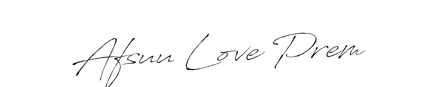 Design your own signature with our free online signature maker. With this signature software, you can create a handwritten (Antro_Vectra) signature for name Afsuu Love Prem. Afsuu Love Prem signature style 6 images and pictures png