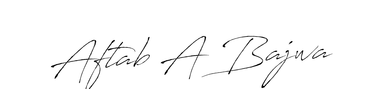 Aftab A Bajwa stylish signature style. Best Handwritten Sign (Antro_Vectra) for my name. Handwritten Signature Collection Ideas for my name Aftab A Bajwa. Aftab A Bajwa signature style 6 images and pictures png