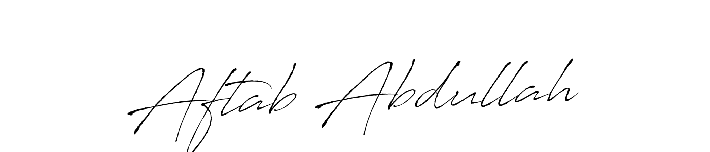 Aftab Abdullah stylish signature style. Best Handwritten Sign (Antro_Vectra) for my name. Handwritten Signature Collection Ideas for my name Aftab Abdullah. Aftab Abdullah signature style 6 images and pictures png